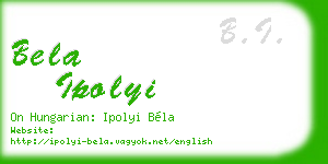 bela ipolyi business card